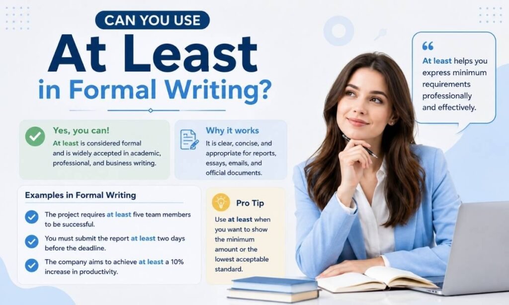 Can You Use At Least in Formal Writing