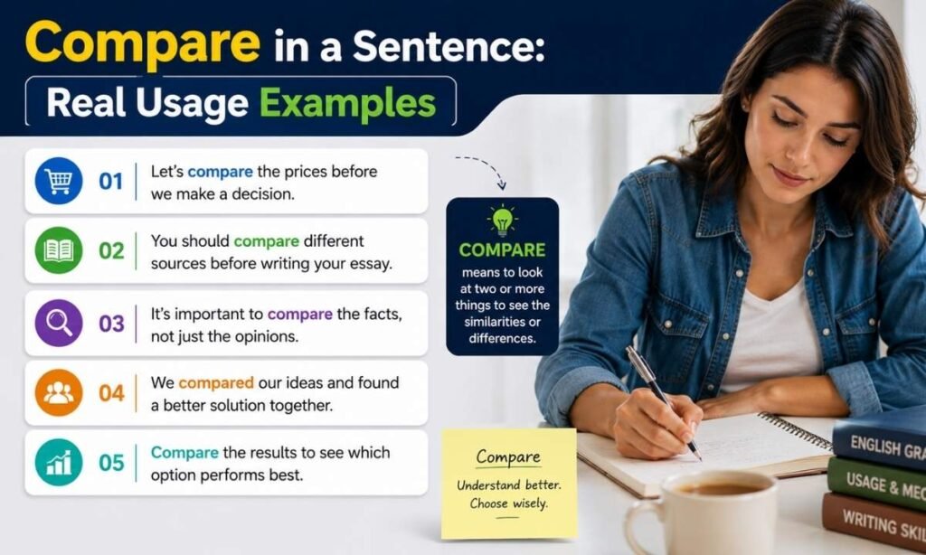 Compare in a Sentence Real Usage Examples