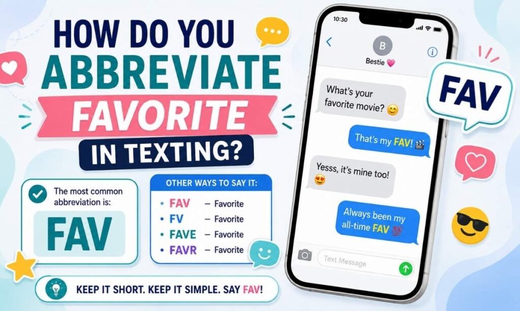 How Do You Abbreviate Favorite in Texting