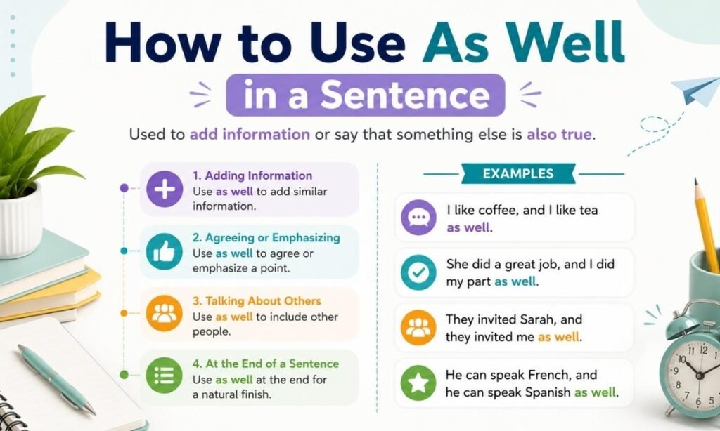 How to Use As Well in a Sentence