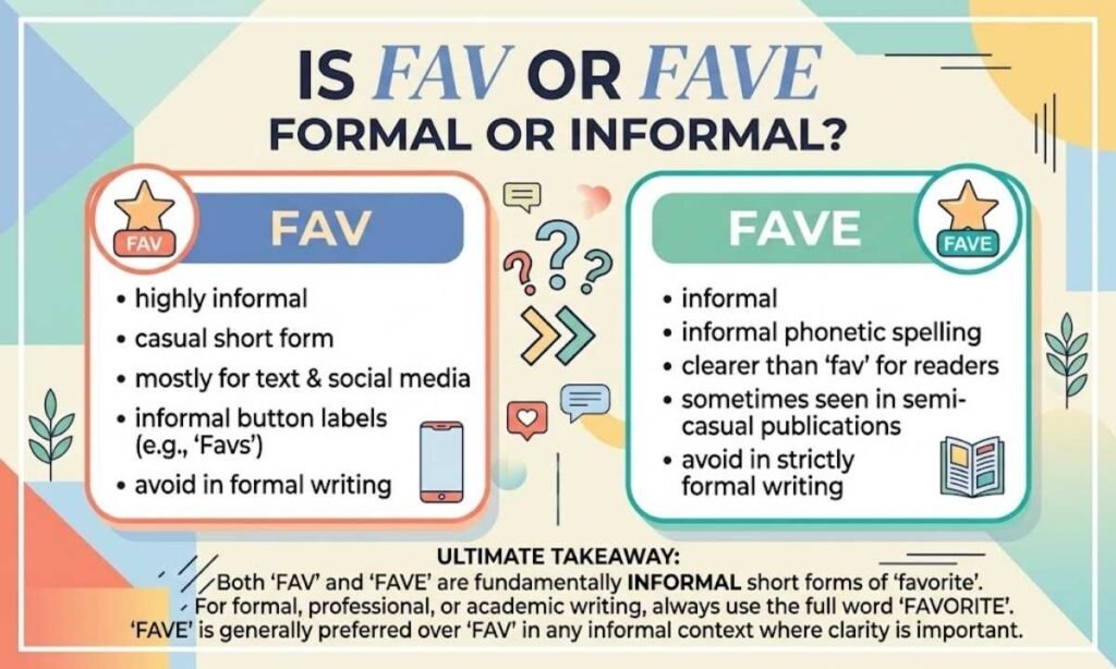 Is Fav or Fave Formal or Informal