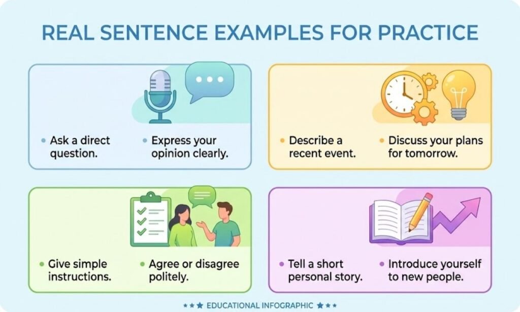 Real Sentence Examples For Practice