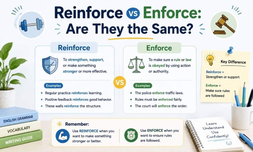 Reinforce vs Enforce Are They the Same