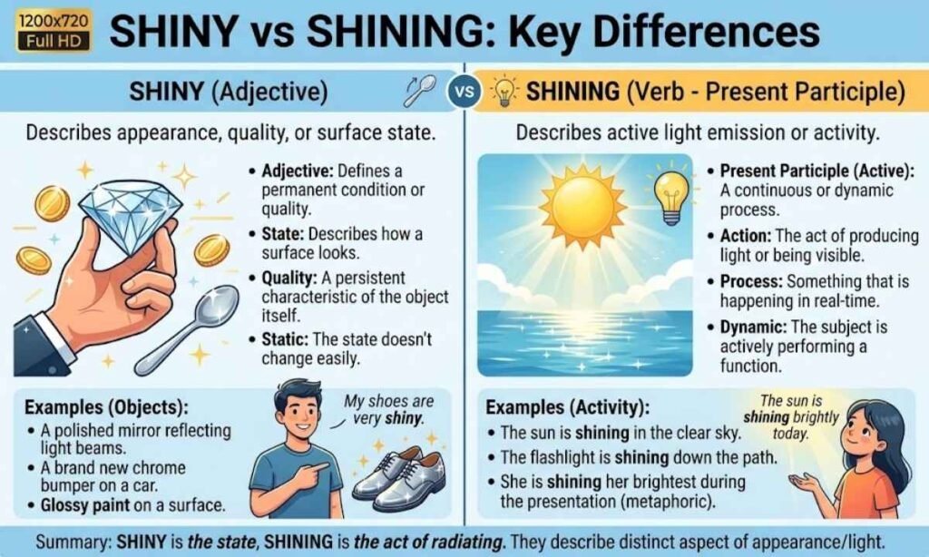 Shiny vs Shining Key Difference