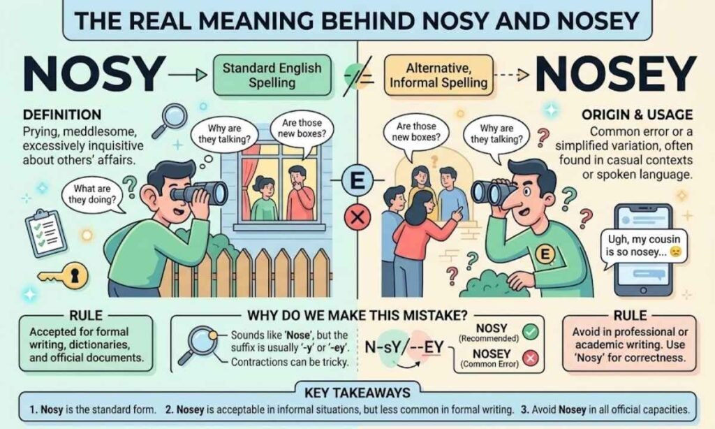 The Real Meaning Behind Nosy and Nosey