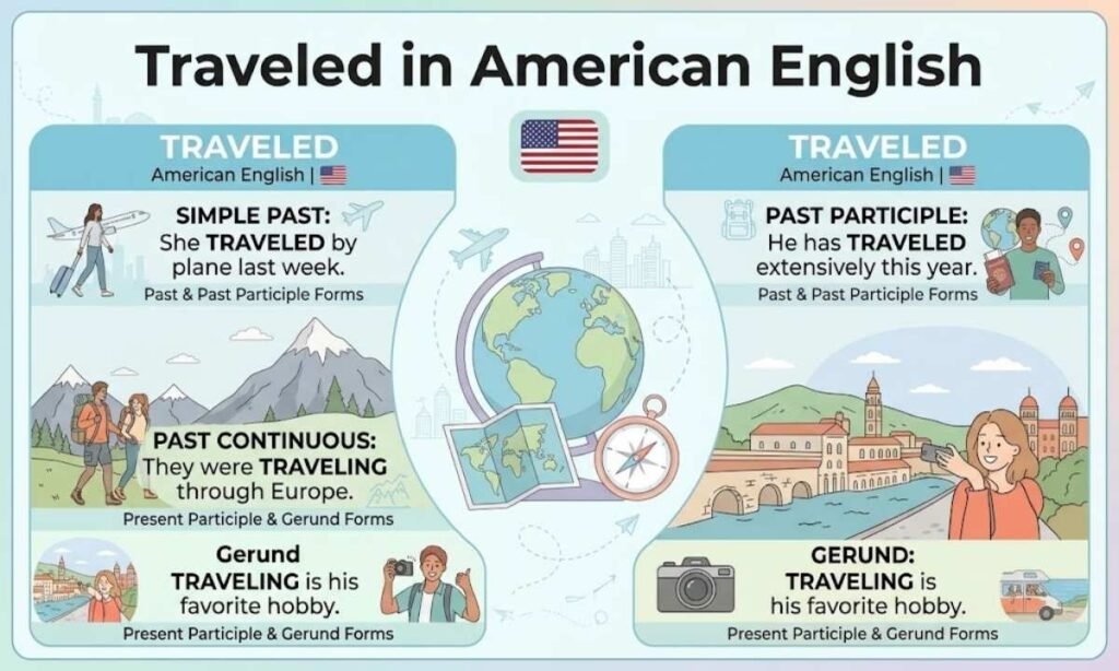Traveled in American English