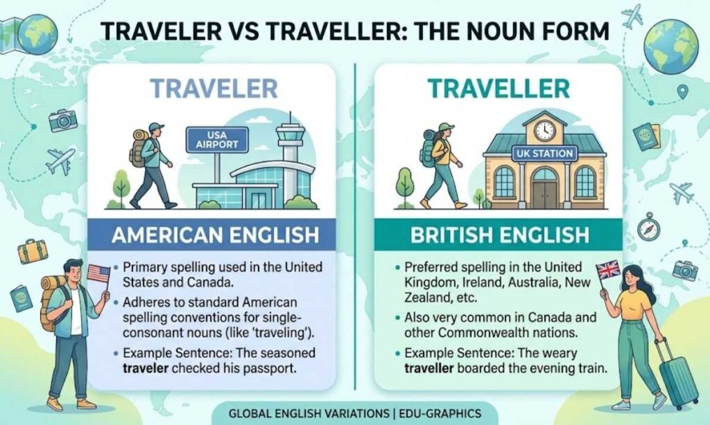 Traveler vs Traveller The Noun Form