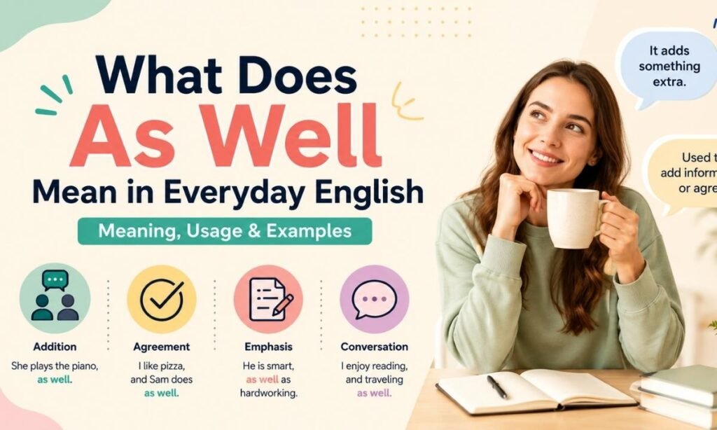 What Does As Well Mean in Everyday English
