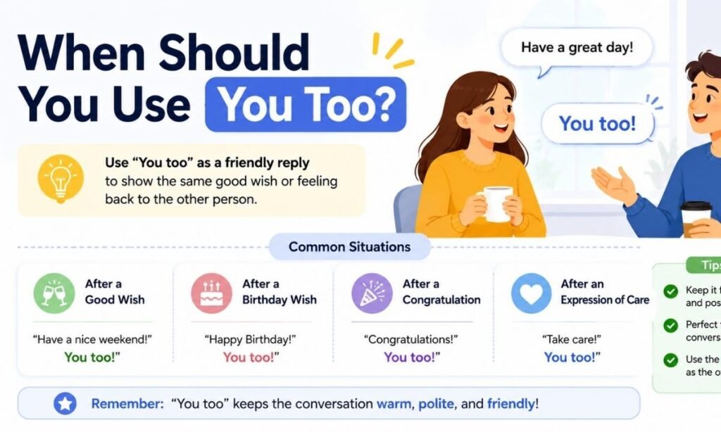 When Should You Use You Too