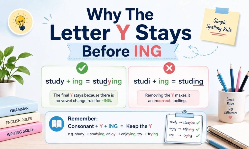 Why The Letter Y Stays Before ING