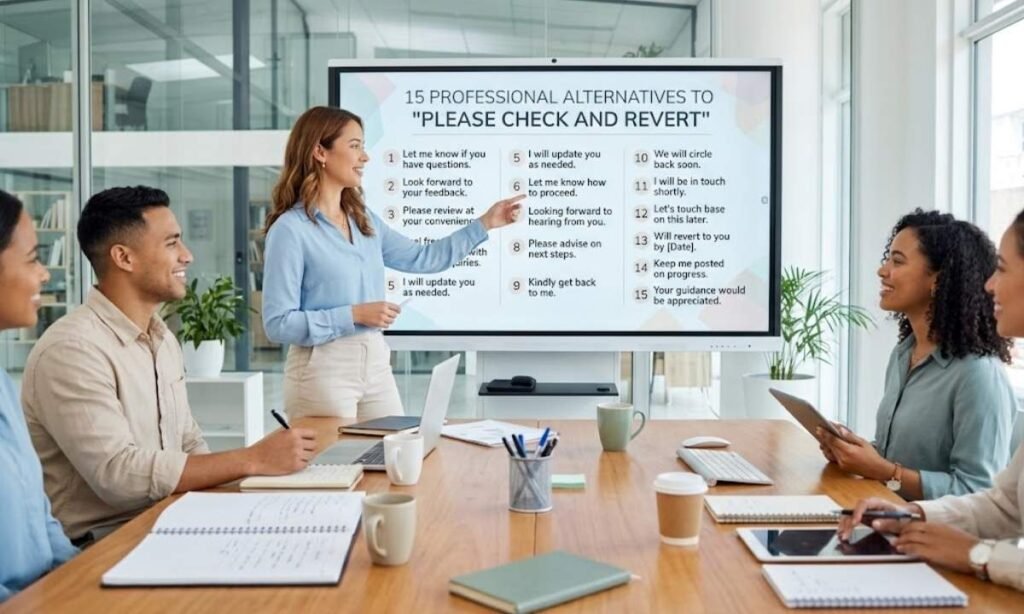 15 Professional Alternatives to Please Check and Revert