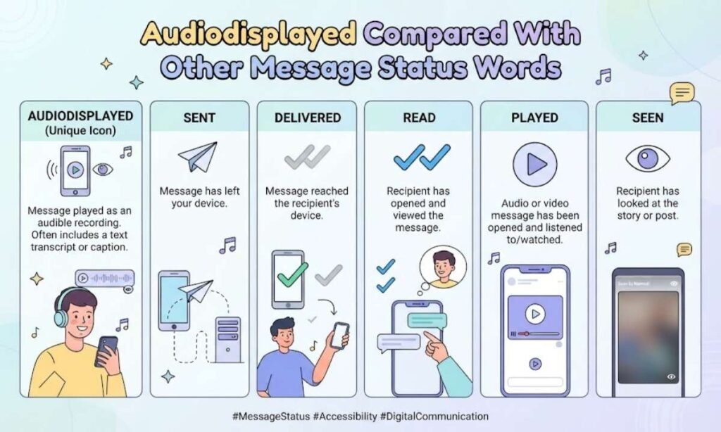 Audiodisplayed Compared With Other Message Status Words
