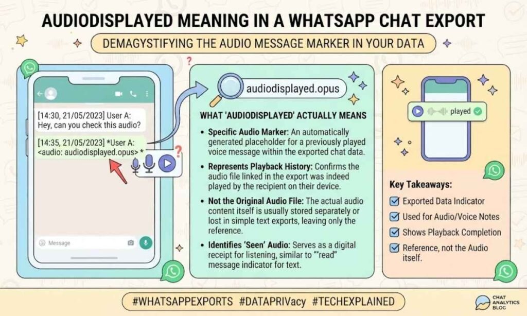 Audiodisplayed Meaning in a WhatsApp Chat Export