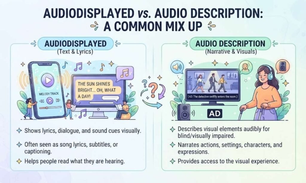 Audiodisplayed and Audio Description