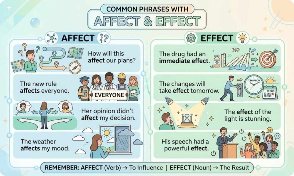 Common Phrases With Effect and Affect