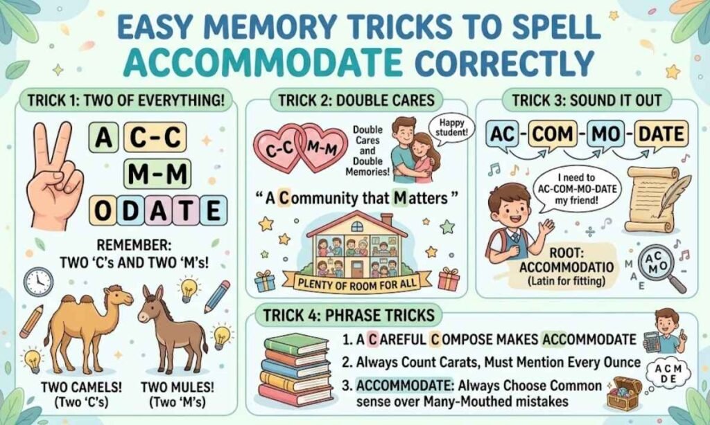 Easy Memory Tricks to Spell Accommodate Correctly