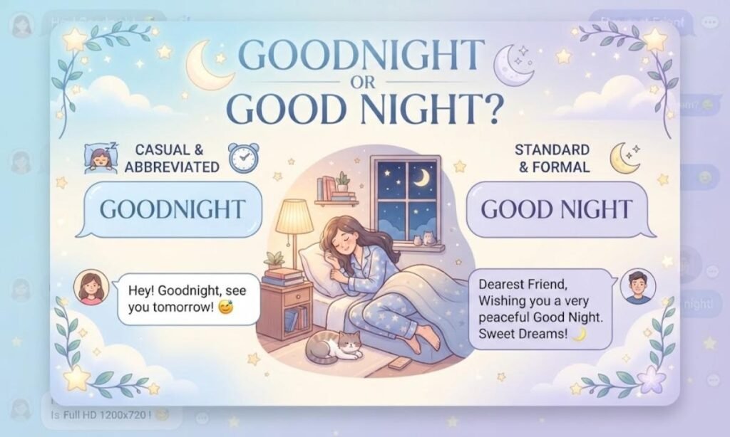 Goodnight or Good Night in Text Messages