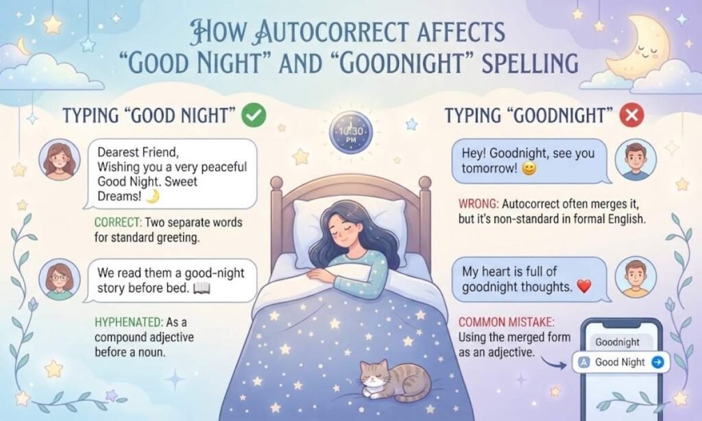 How Autocorrect Affects Good Night and Goodnight Spelling