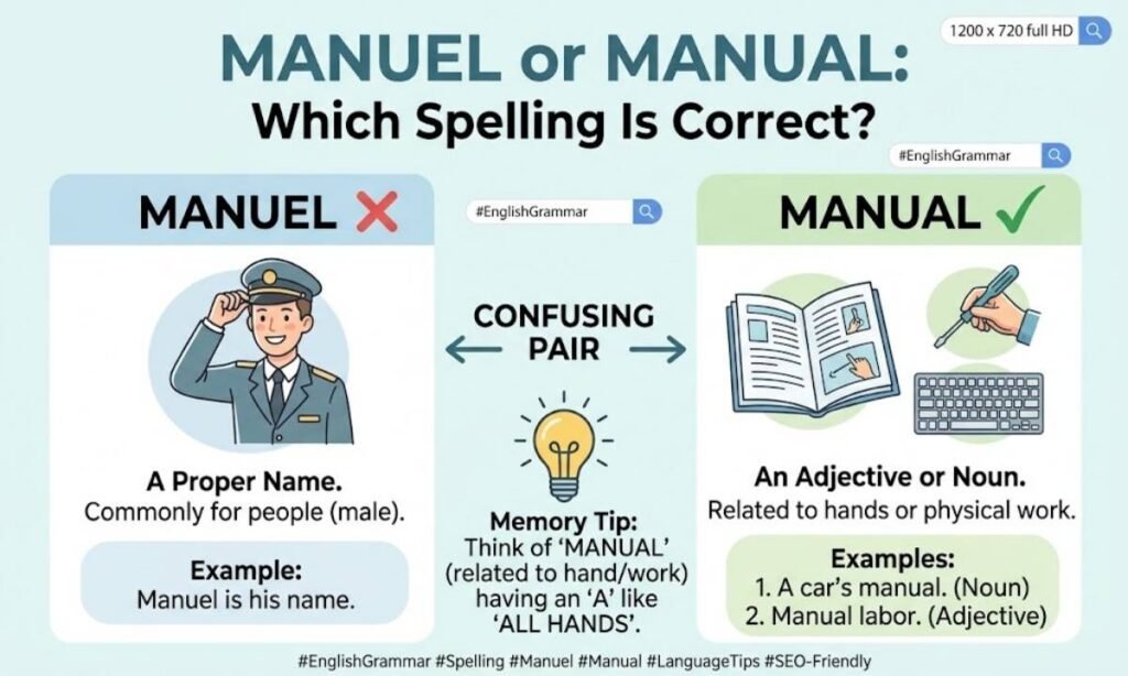 Manuel or Manual Which Spelling Is Correct