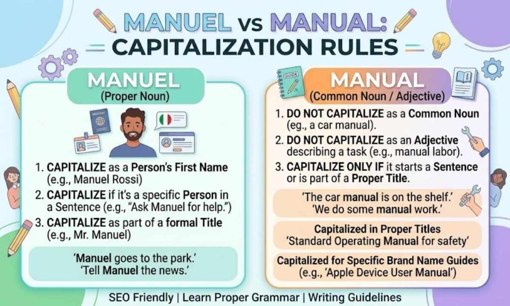 Manuel vs Manual Capitalization Rules