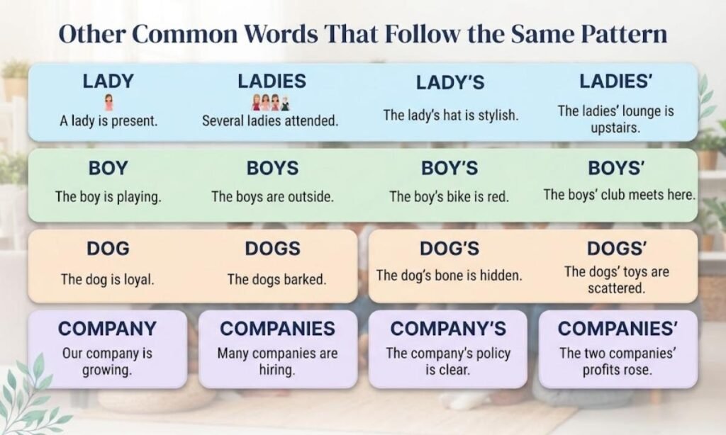 Other Common Words That Follow the Same Pattern