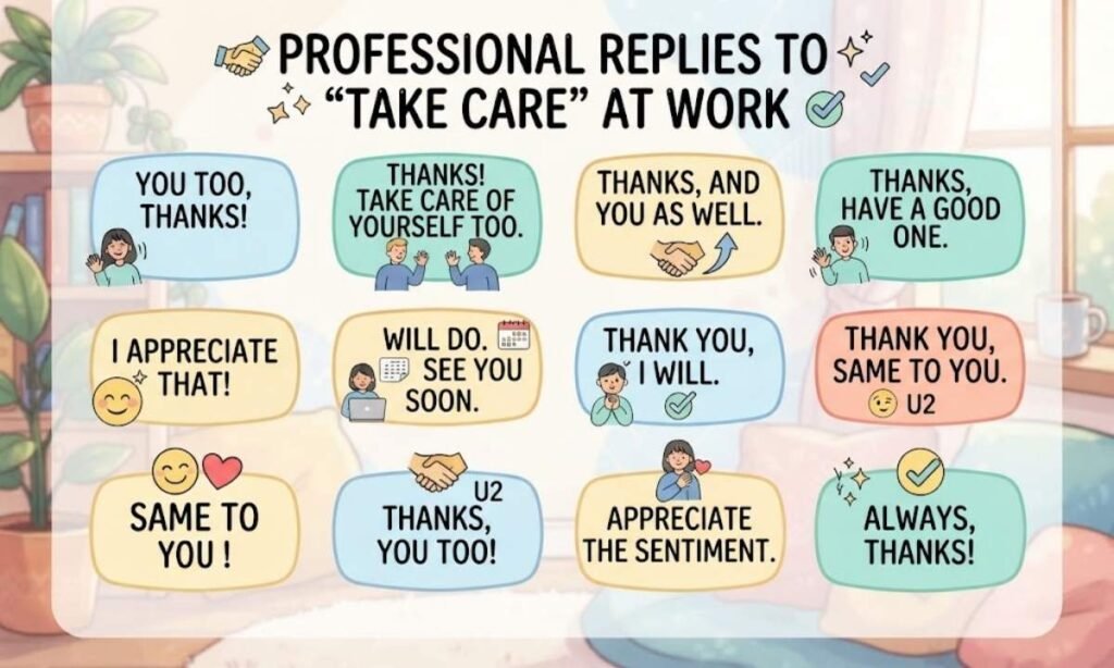 Professional Replies to Take Care at Work