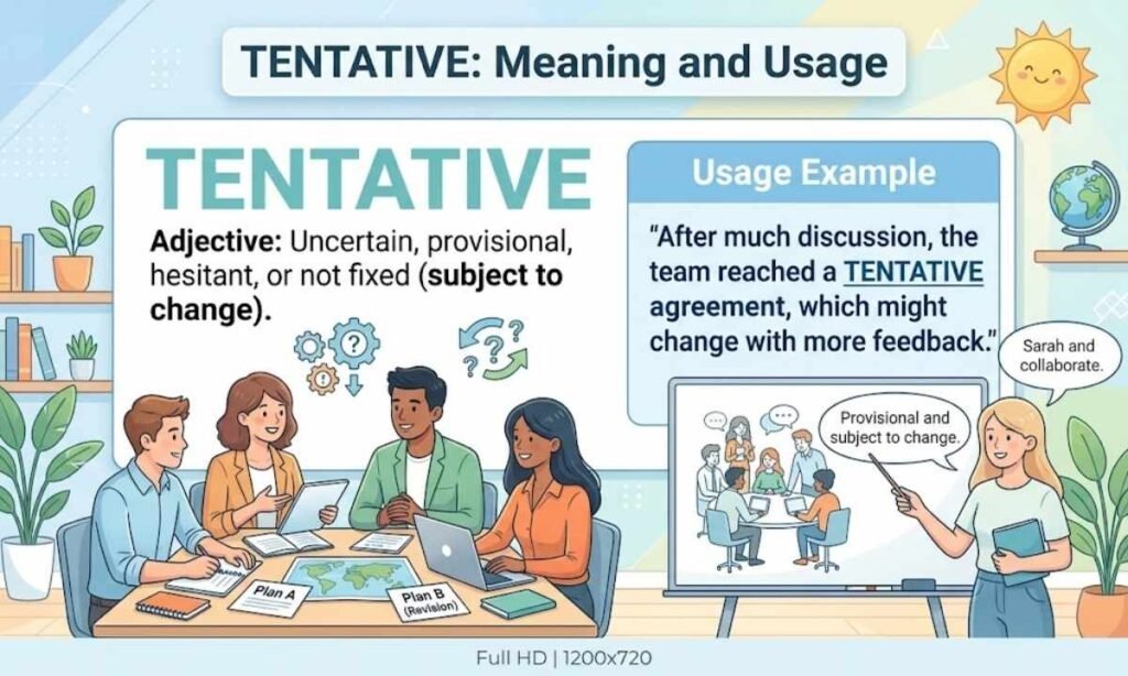 Tentative Meaning in a Sentence