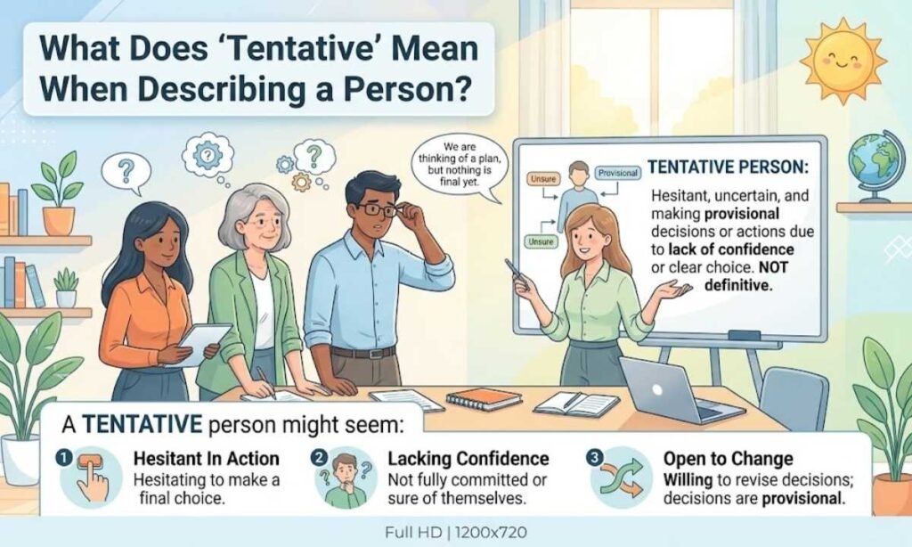 What Does Tentative Mean When Describing a Person