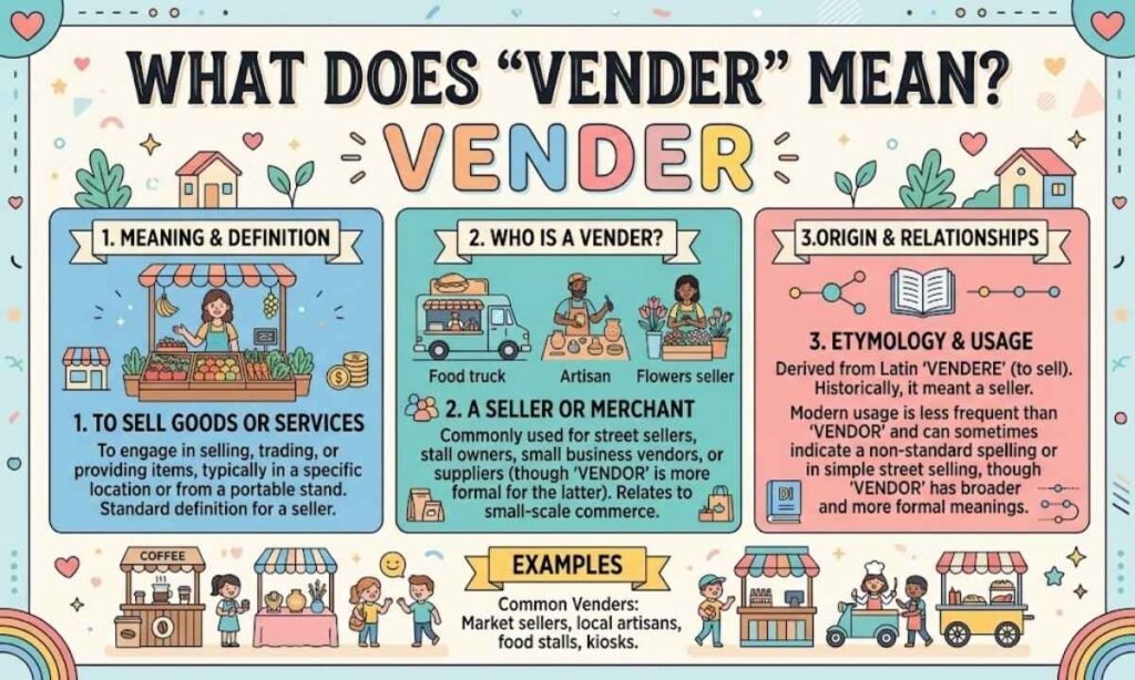 What Does Vender Mean