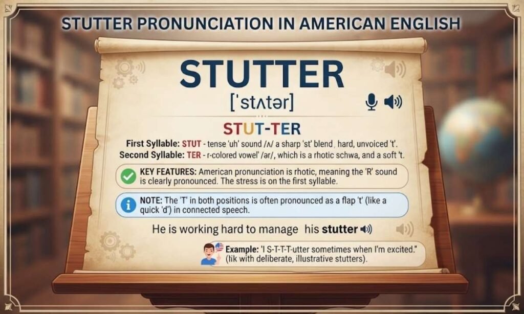 Stutter Pronunciation in American English