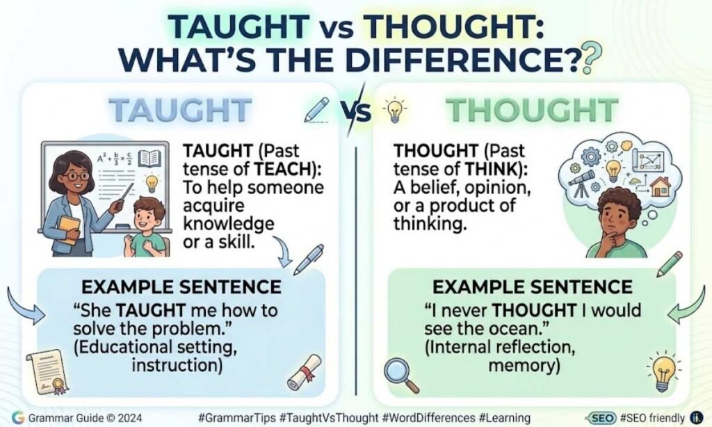 Taught vs Thought Whats the Difference