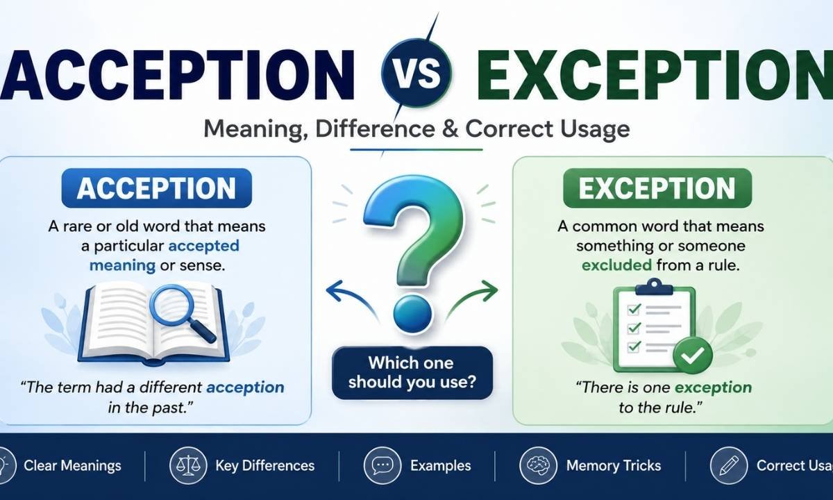 Acception vs Exception