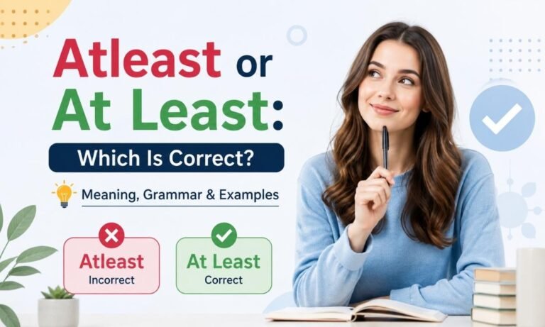 Atleast or At Least Which Is Correct Meaning, Grammar & Examples