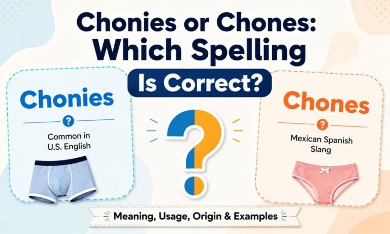 Chonies or Chones Which Spelling Is Correct
