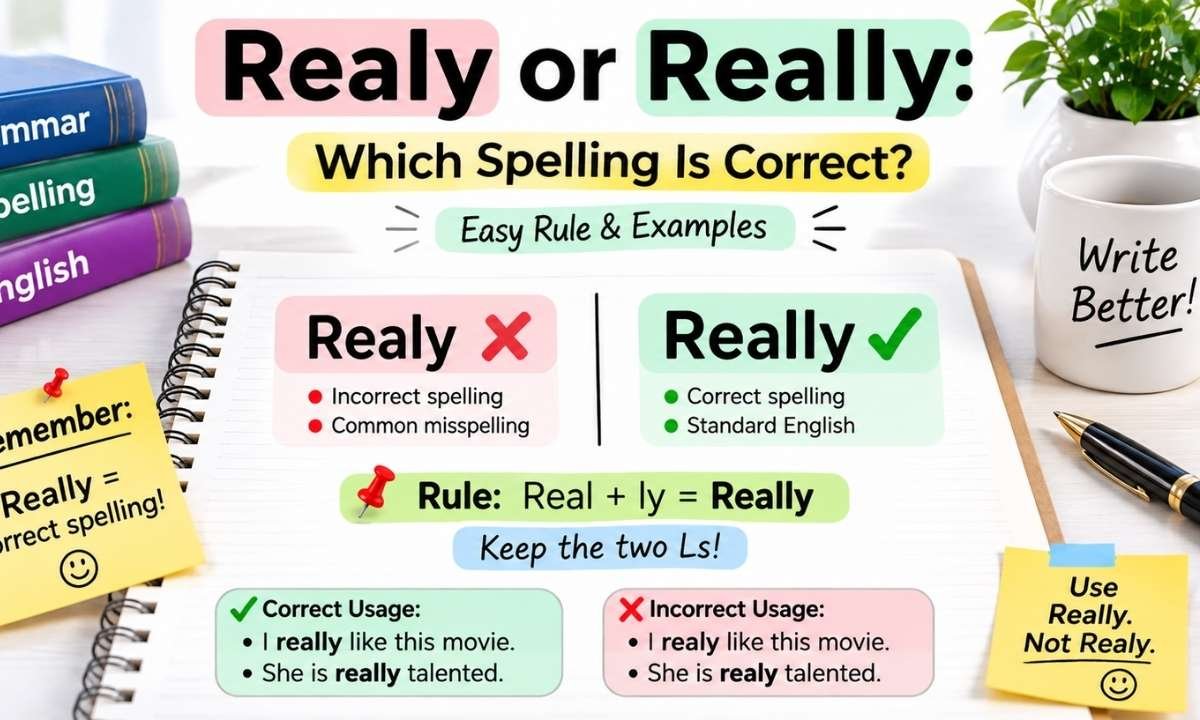 Realy or Really Which Spelling Is Correct
