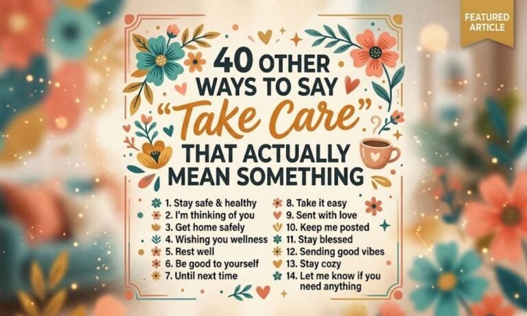 40 Other Ways to Say “Take Care” That Actually Mean Something