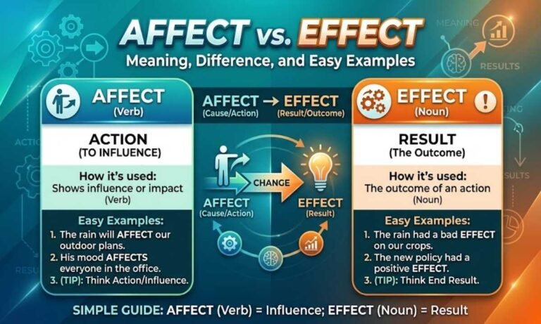 Affect vs Effect Meaning, Difference and Easy Examples