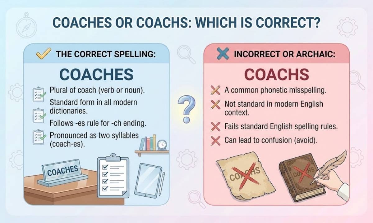 Coaches or Coachs Which Spelling Is Correct