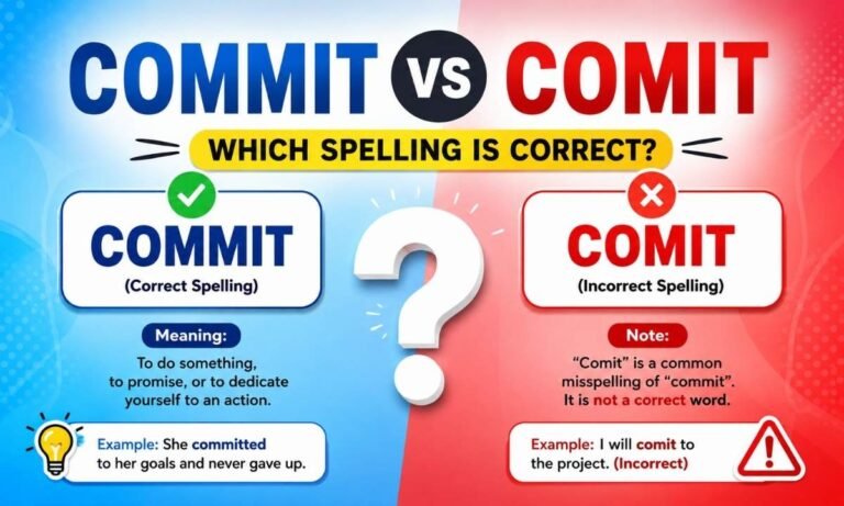 Commit vs Comit: Which Spelling Is Correct?