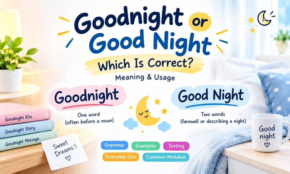 Goodnight or Good Night Which Is Correct Meaning and Usage