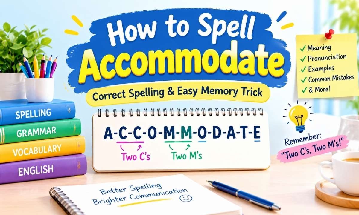 How to Spell Accommodate Correct Spelling, Meaning and Memory Trick