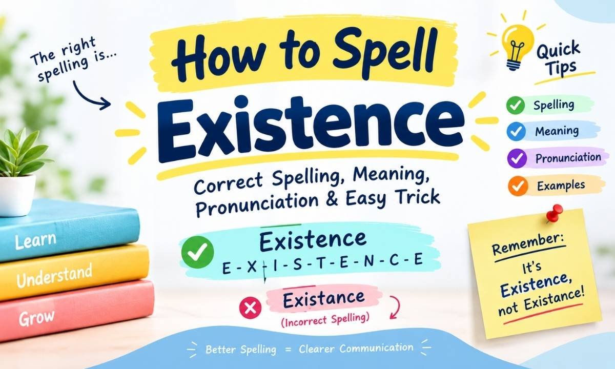 How to Spell Existence Correct Spelling, Meaning, and Easy Memory Tricks