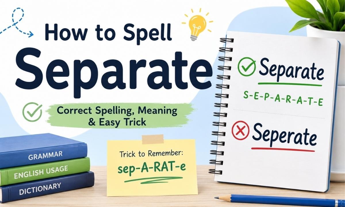 How to Spell Separate Correct Spelling, Meaning, and Easy Memory Tricks