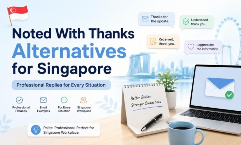 Noted With Thanks Alternatives for Singapore Professional Replies for Every Situation