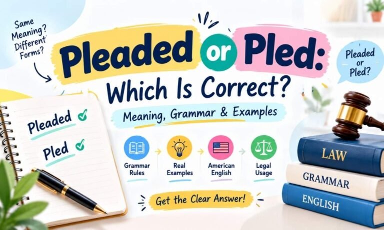 Pleaded or Pled Which Is Correct Meaning, Grammar & Examples