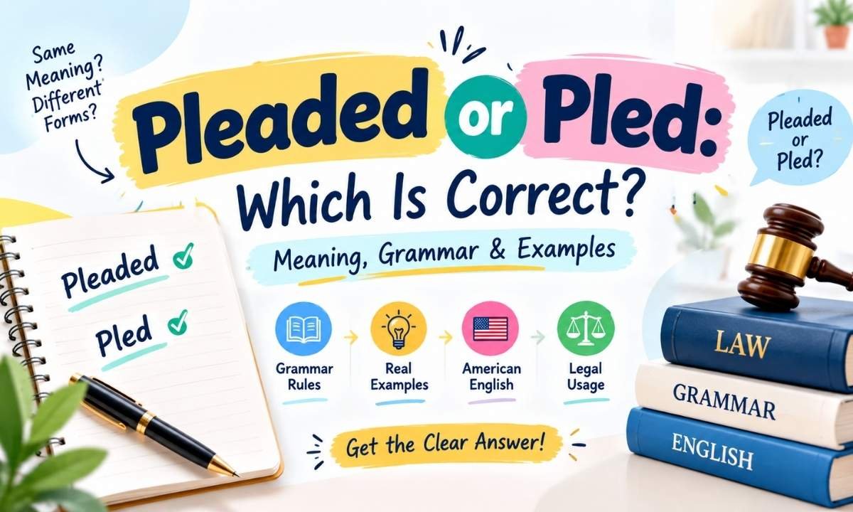 Pleaded or Pled Which Is Correct Meaning, Grammar & Examples
