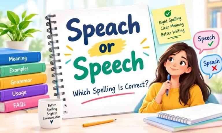 Speach or Speech Which Spelling Is Correct