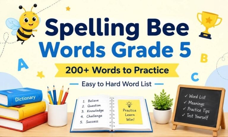 Spelling Bee Words Grade 5