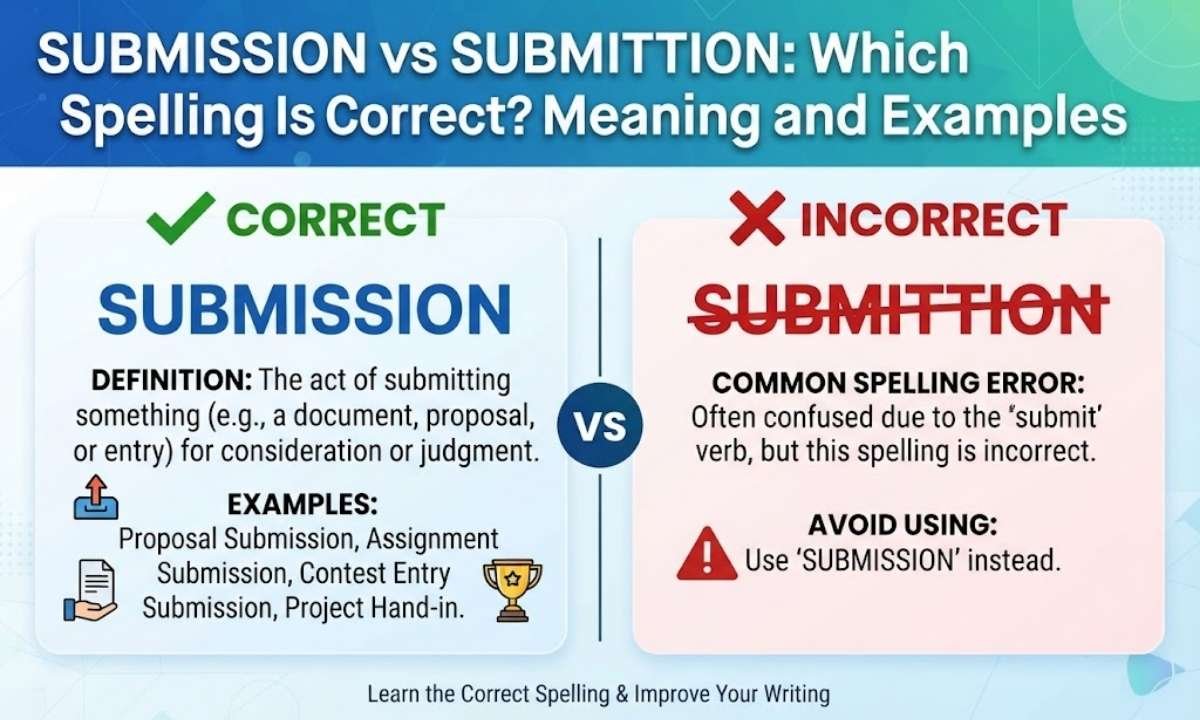 Submission vs Submittion Which Spelling Is Correct Meaning and Examples