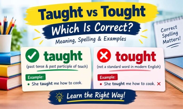 Taught vs Tought